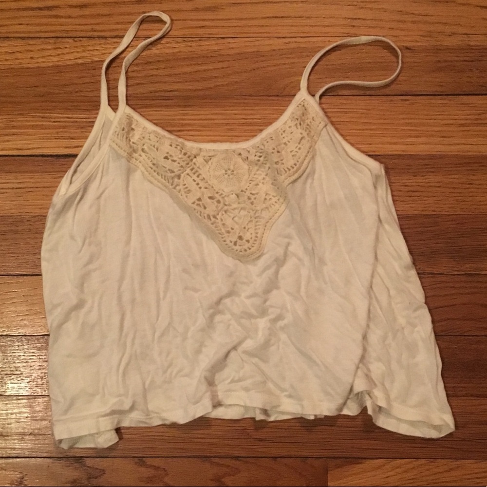 Cream Crop Top